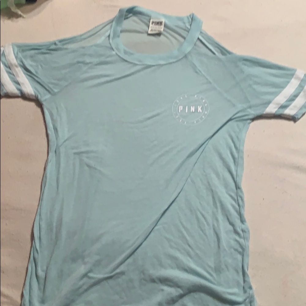 PINK off the shoulder t shirt